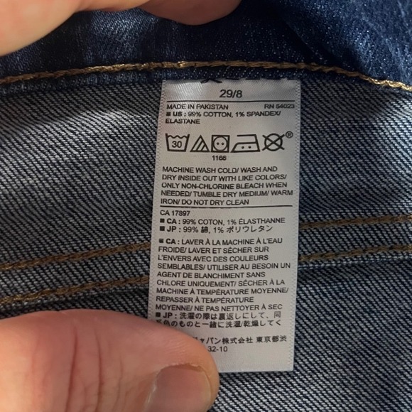 Banana Republic Girlfriend Jeans Dark Wash Blue Denim Women's Size 29/8 - Picture 4 of 9